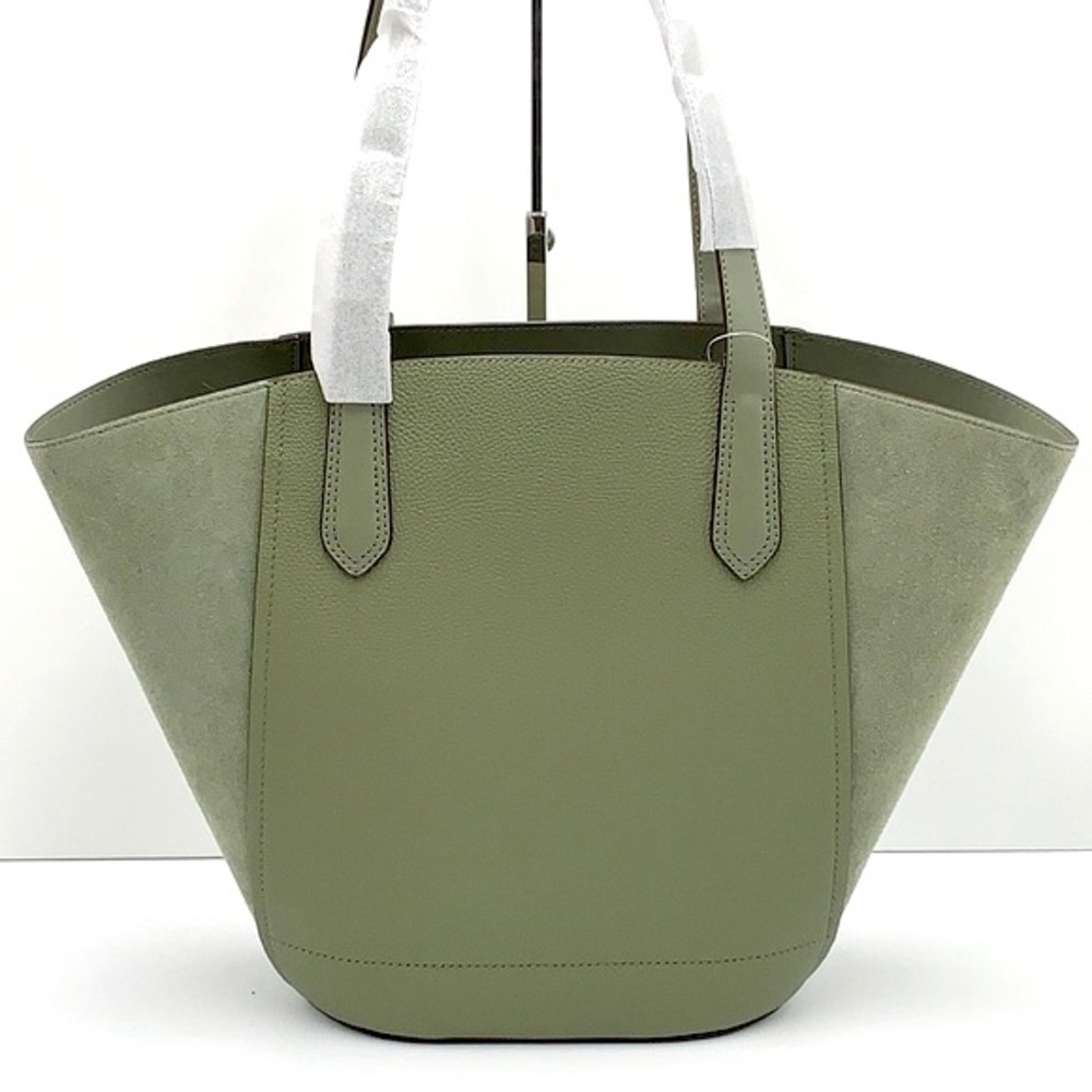 MICHAEL KORS PORTIA Large TOTE ARMY GREEN COLOR Pebbled leather/ suede - Picture 5 of 14